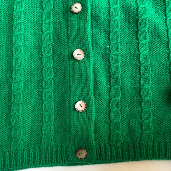 Vintage Green Cardigan Sweater - Picture 3 of 7